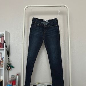 Levi’s jeans, comfy, sadly do not fit, worn once around the house.